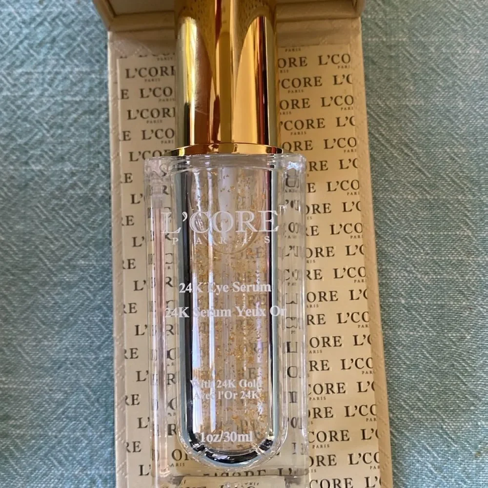 L’Core Paris 24K Gold Eye Serum 30ml / 1.09 oz NIB Anti-Aging Luxury Skincare